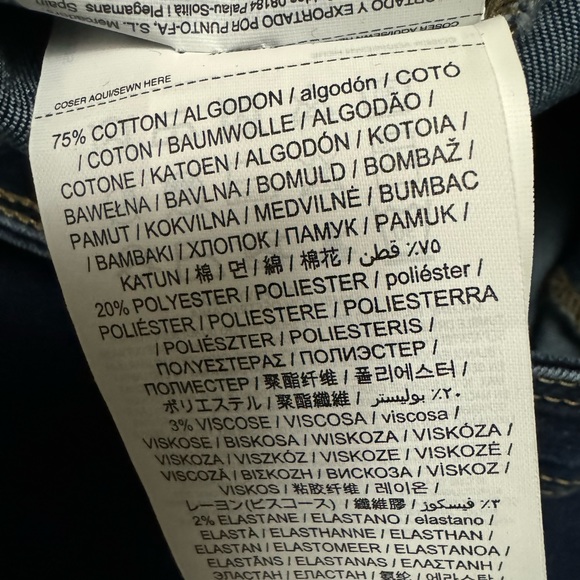 Mango High-waist Cotton Blend Jeggings in Dark Blue Denim - Picture 13 of 15